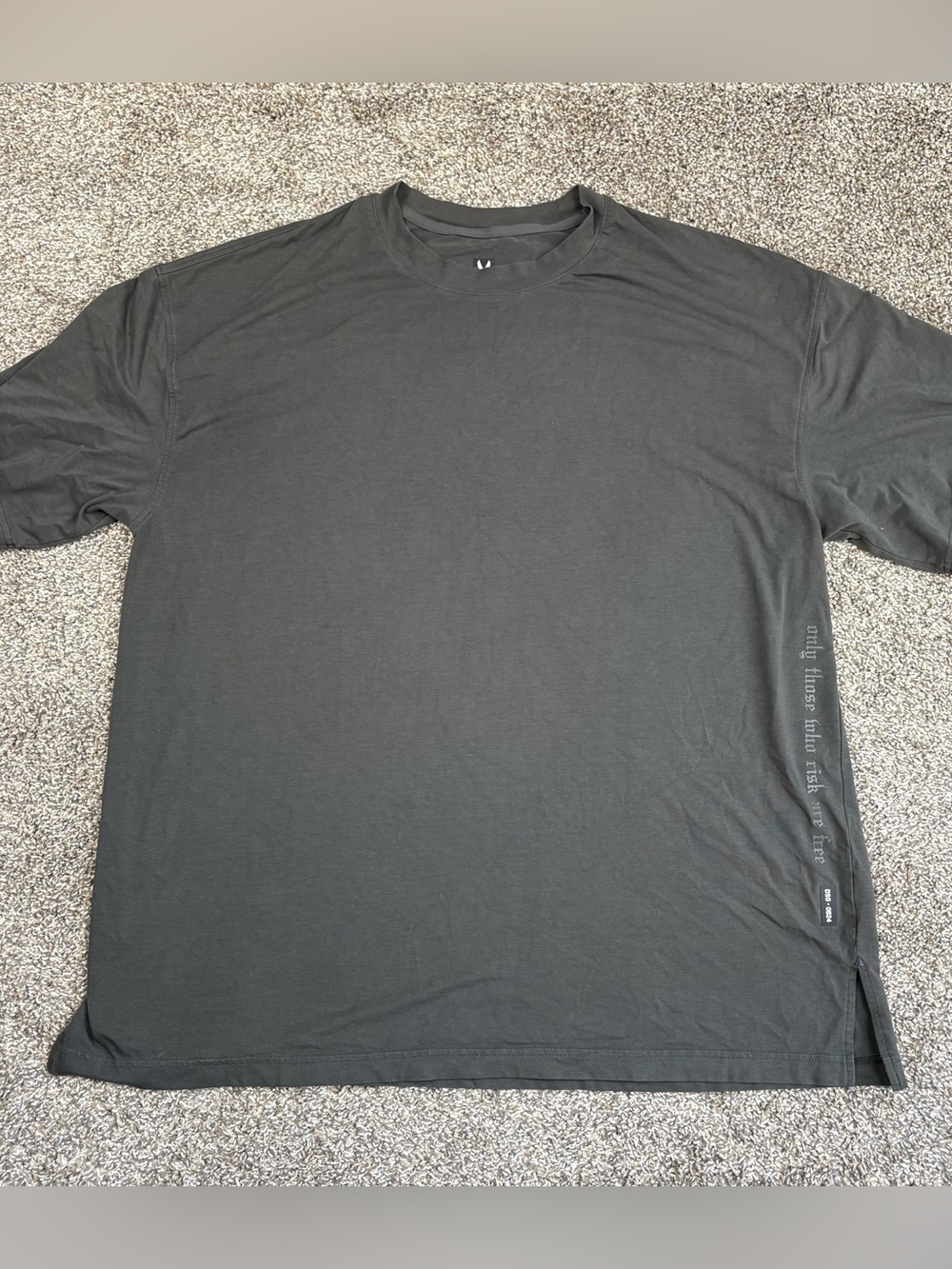 ASRV Shirt Mens Large L Gray Supima DSG-0824 Oversized Crew Short Sleeve Men